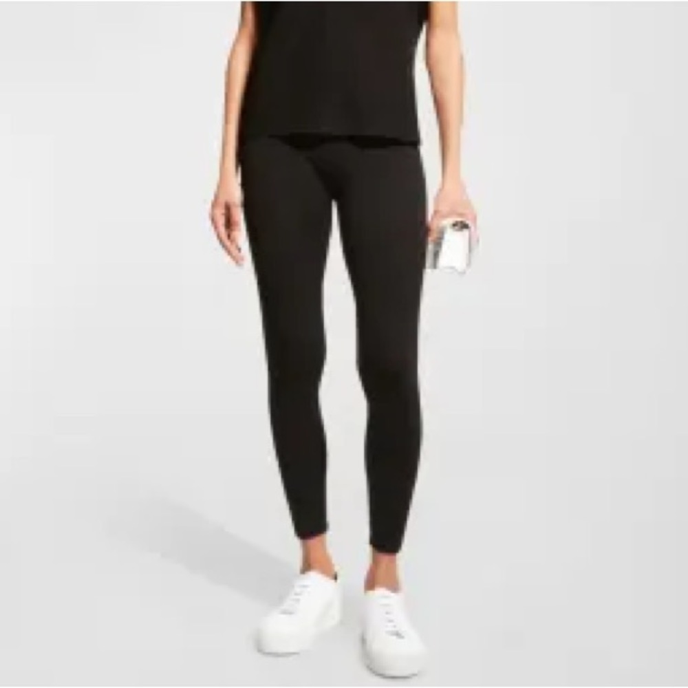 EUC — Eileen Fisher Viscose Leggings Black Medium - Picture 1 of 6
